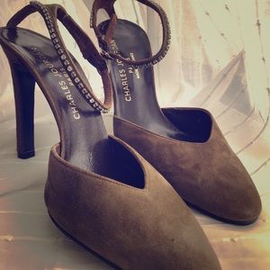 Charles Jordan Vintage Suede Heals.